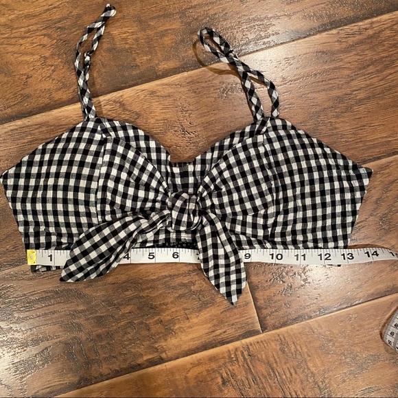 Windsor retro checkered crop top bustier bralette - Picture 4 of 11